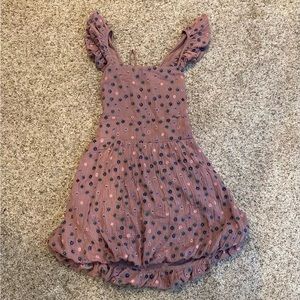 Free People Dizzy Ditsy Purple Embroidered Dress
